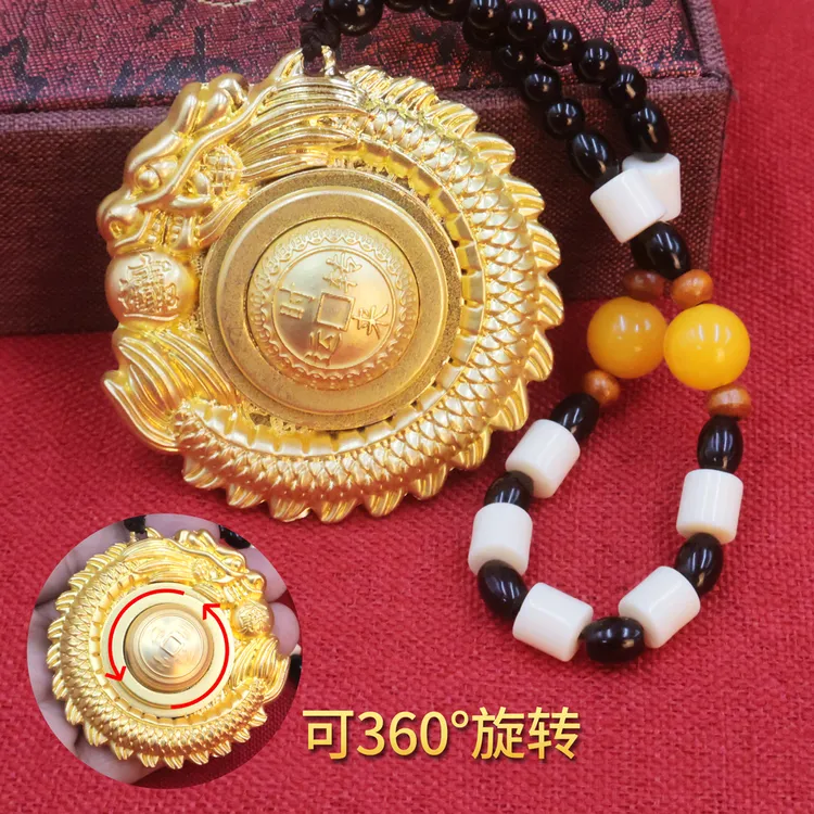 新年龙头貔貅手把件龙转转个性创意桌面工艺品旋转摆设手把件礼物