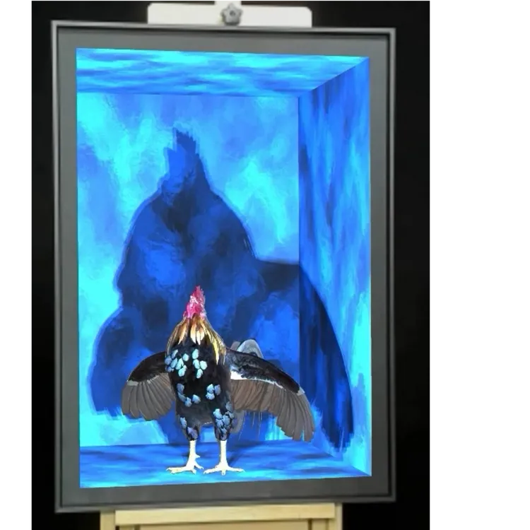 27《一鸣惊人AR成品刺绣装饰画》竖款客厅卧室办公室茶室书房挂画