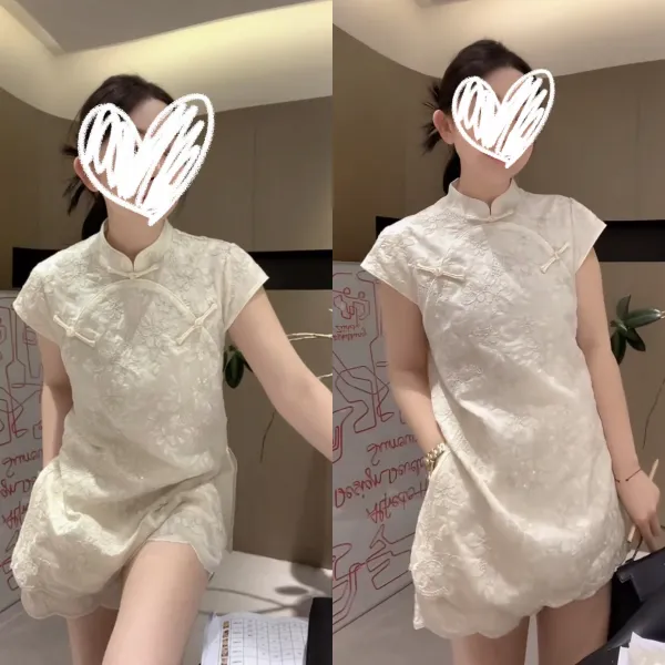 新中式国风简约大方改良旗袍领上衣短裤套装女2025夏季新款两件套