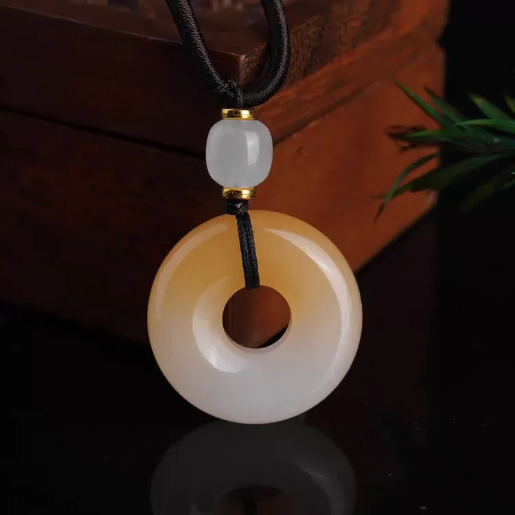 【班骞玉器】新疆金丝玉挂件