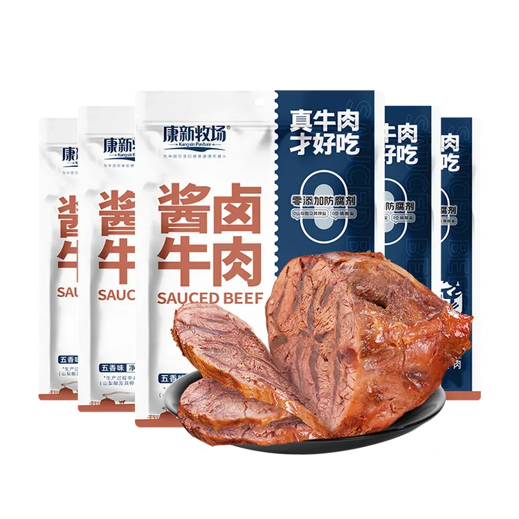 康新牧场内蒙酱牛肉即食健身代餐卤牛肉简居家简餐特产零食150g