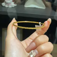 【金羽黄金】足金999碎碎冰爱心5G工艺手镯 13.18