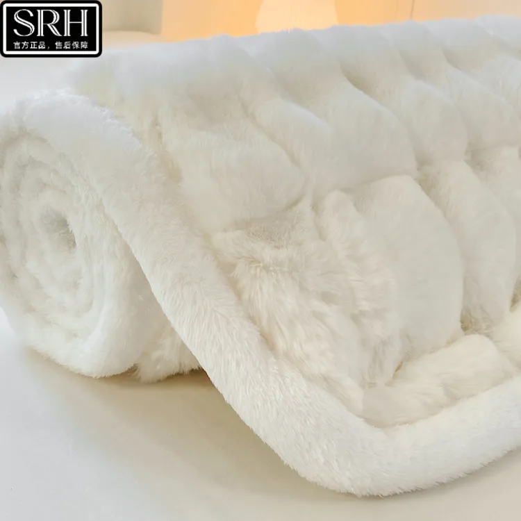 冬季兔毛绒加厚床单保暖牛奶绒床垫单人毛毯学生宿舍褥子2025新款
