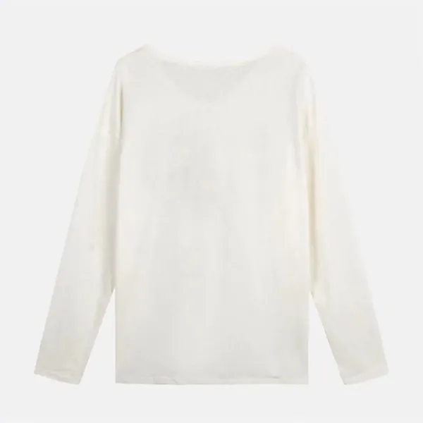 【现货】印花T恤长袖时尚休闲ins百搭学院风圆领卡通可爱春秋套头