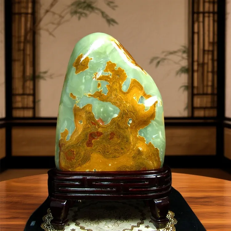 保真天然奇石玉石摆件靠山石原石客厅玄关书房茶室空间古典装饰