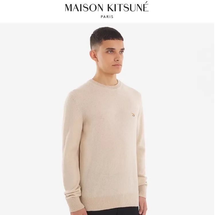 【折扣甄选】Maison Kitsune经典小狐狸经典系列刺绣男士套头衫
