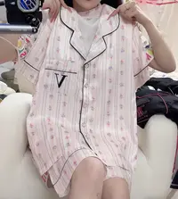 琦欣之梦睡衣女小碎花短袖三件套家居服套装~