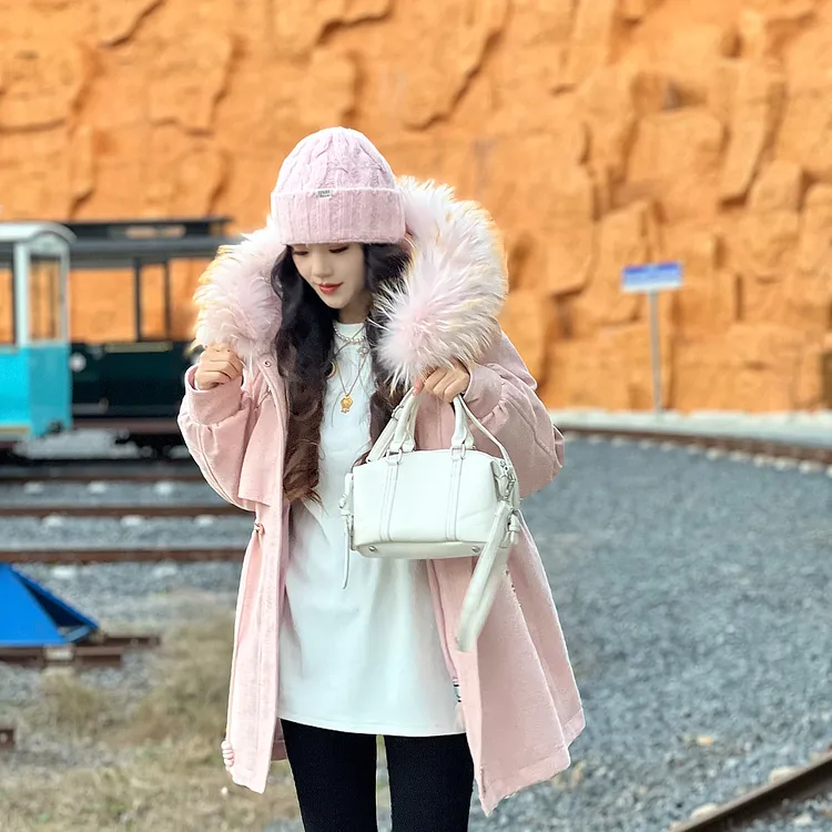 简&搭【巅峰之作】“海洋之心”大毛领派克皮草PC/1201-5302872