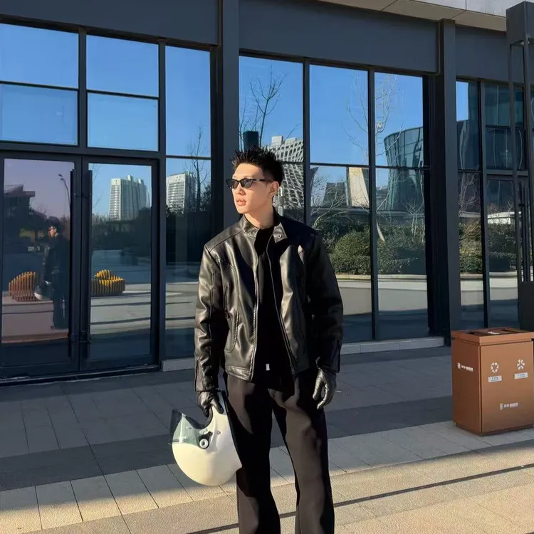 【D哥】冬季棉休闲夹克保暖机车男士立领外套时尚简约百搭加厚款