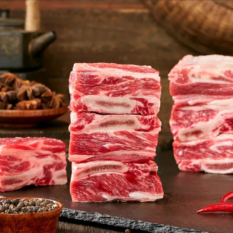 顺丰包邮 散养溜达牛黄膘肋排手把肉四肋牛排4斤8斤
