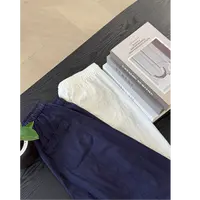 Y.M | 睫毛裤 巨舒服柔软 设计感蕾丝花边韩系精致八分休闲裤7741