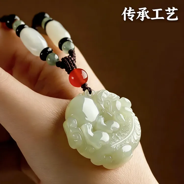 首饰盒/箱 如意貔貅抱福富吊坠项链精美礼盒貔貅吊坠玉坠高级礼物商品图