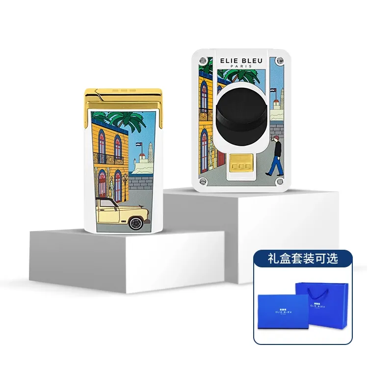 ELIE BLEU新品巴黎人金标系列打火机雪茄剪充气防风雪茄工具送礼