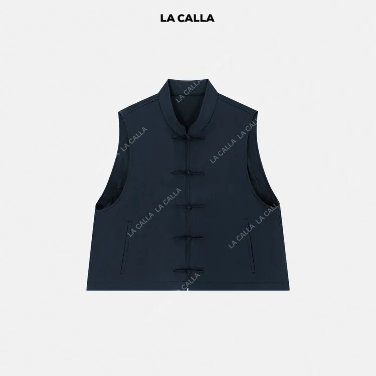 LA CALLA机能风手工盘扣马甲OY-PL8820商品图