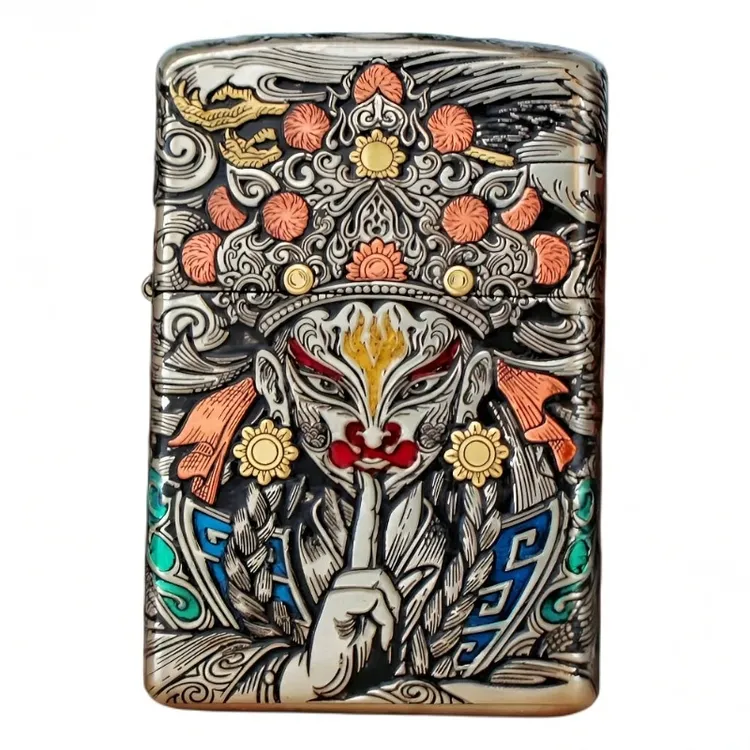 佐罗【白鹤童子】星火造物二代盔甲机防风煤油打火机简约经典款礼物