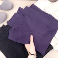 镇店之宝～【无缝一体】卷边圆领套头纯色百搭长袖针织衫 YXJ-25005