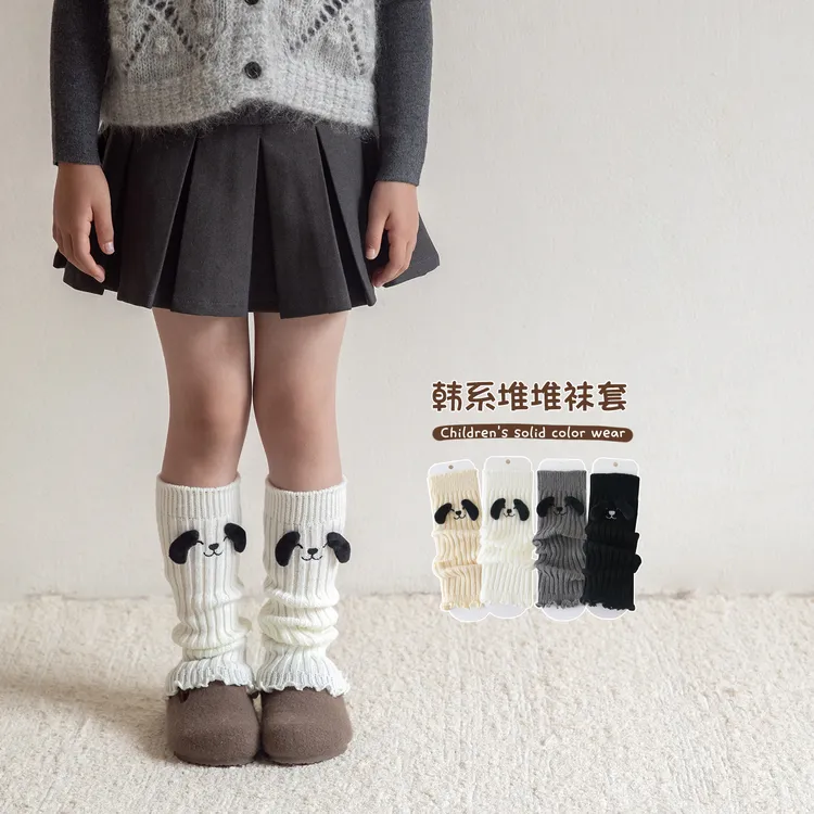 女童袜套春秋儿童韩版ins可爱小狗耳朵堆堆袜秋冬女孩长筒小腿套
