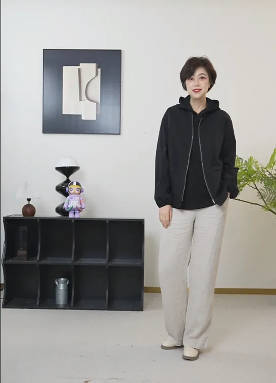 【U.M】月下木耳边小A摆纯色显瘦夹克外套