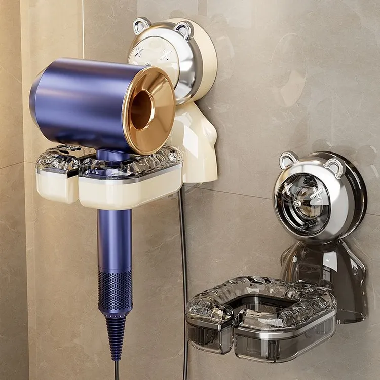 优勤吸盘式吹风机置物架壁挂家用浴室墙上懒人电吹风支架收纳架子