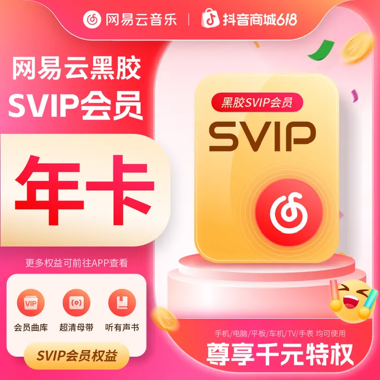 网易云音乐SVIP会员年卡  到手372天商品图
