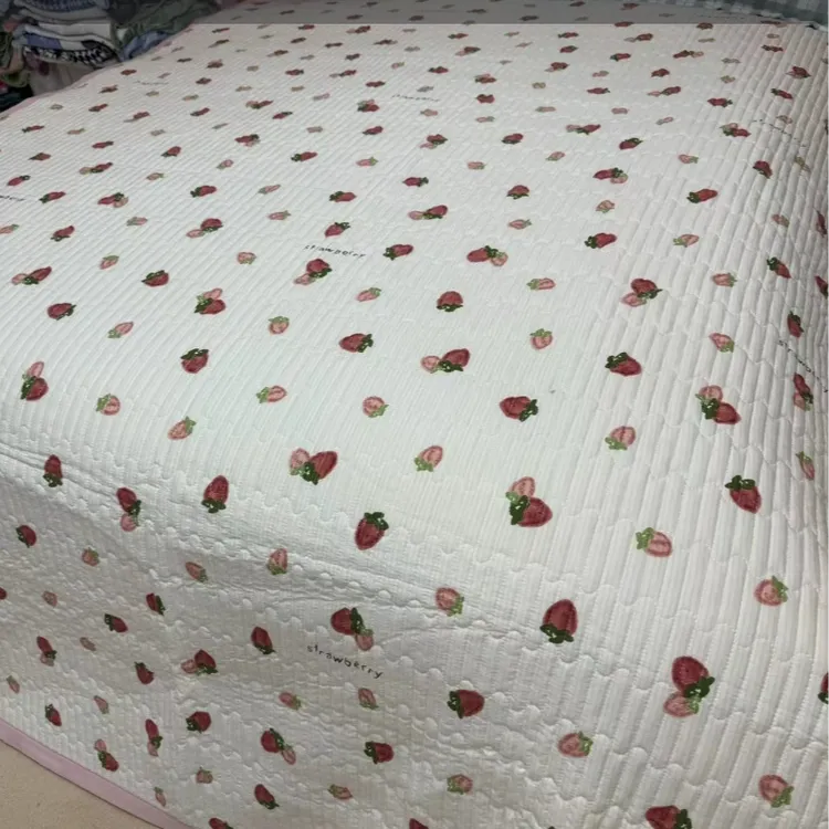 四季通用水洗棉夹棉防滑亲肤柔软防滑床盖 可水洗066