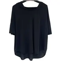 恬小霓（玲玲姐精选）1449/黑色/打底衫/帽版/前短后长/时尚休闲