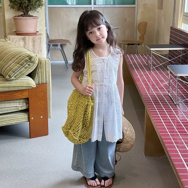 壹妈童装女童夏连衣裙2025新款夏季洋气女宝宝漂亮公主裙牛仔裤