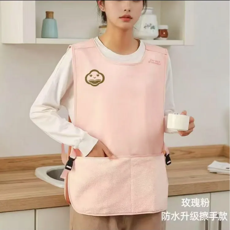 Meimike/美米可【加大可拆卸擦手毛巾】防水防污时尚家用防水围裙
