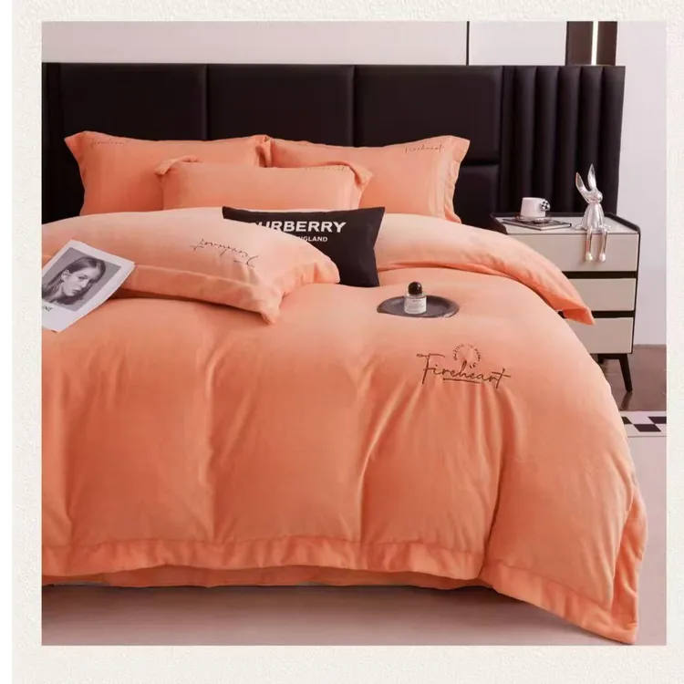 高端轻奢新款（太古里-洛可可）肉肉超软糯特保暖牛奶绒四件套！