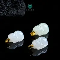 石惑珠宝^和田玉貔貅吊坠/多样性发一