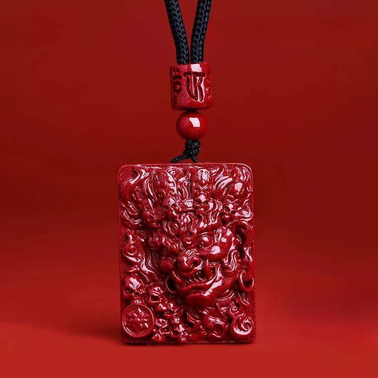 朱吊坠女送男朋友礼物方形吊坠商品图