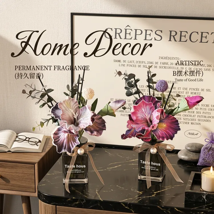 法式永生花香薰花艺摆件客厅餐桌装饰品仿真花假花束家居卧室摆件