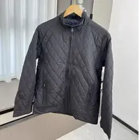轻量高效外贸男装秋冬通勤休闲立领保暖棉衣外套菱形给自大码夹克
