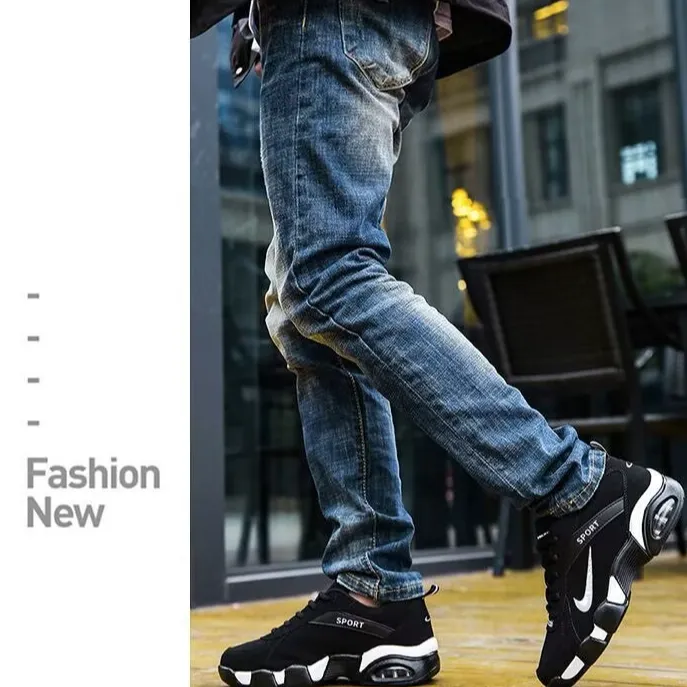 而寸克秋冬皮面保暖运动男鞋舒适软底休闲鞋男士气垫减震跑步鞋子