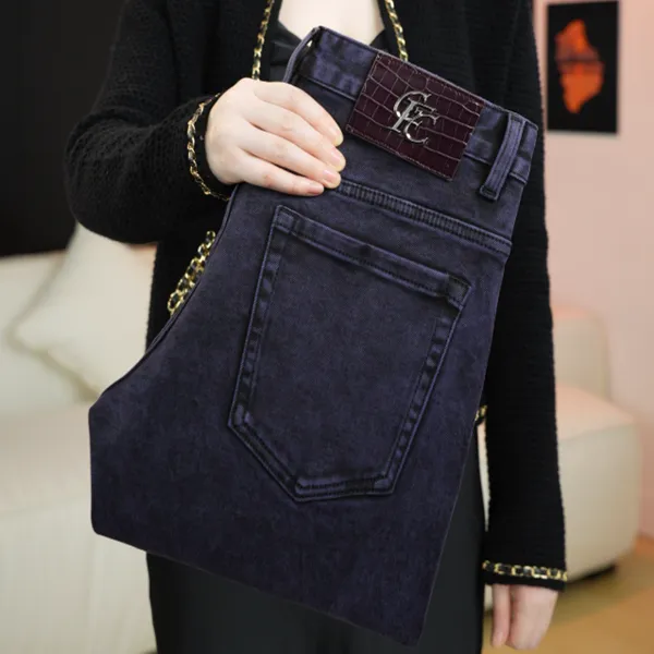 加绒男士牛仔裤2025秋冬新款欧货弹力水洗潮百搭修身小脚男装长裤