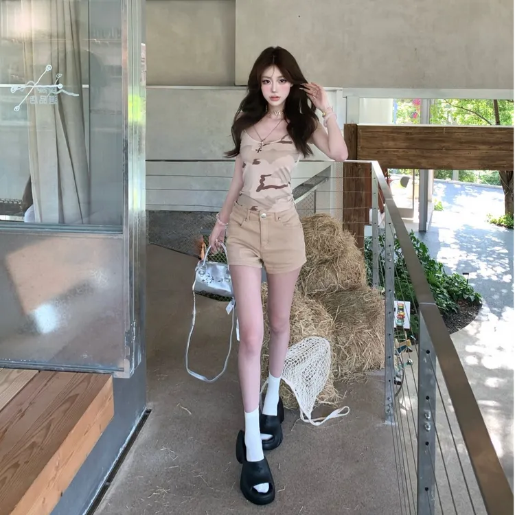 美式辣妹纯欲小吊带背心女夏季时尚设计感小众短款外穿无袖上衣