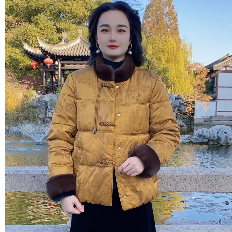 2025冬装棉服外套新款中老年女宽松冬季加厚保暖棉衣392