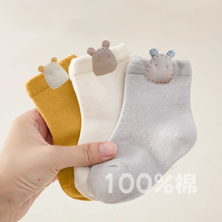 新生儿春秋卡通可爱秋冬袜0-12个月幼儿婴儿袜宝宝透气袜子不勒腿
