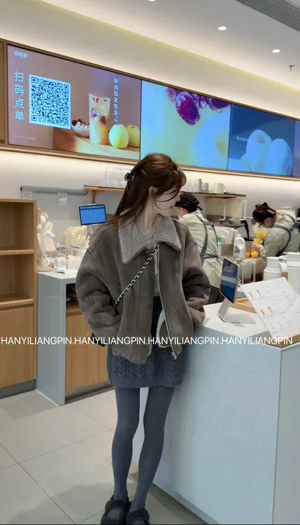 【欧若拉】新款复古机车服外套