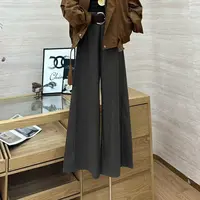 【复古回潮】慵懒风松弛感高级垂感显瘦阔腿裤-6699（今天拍配腰带）