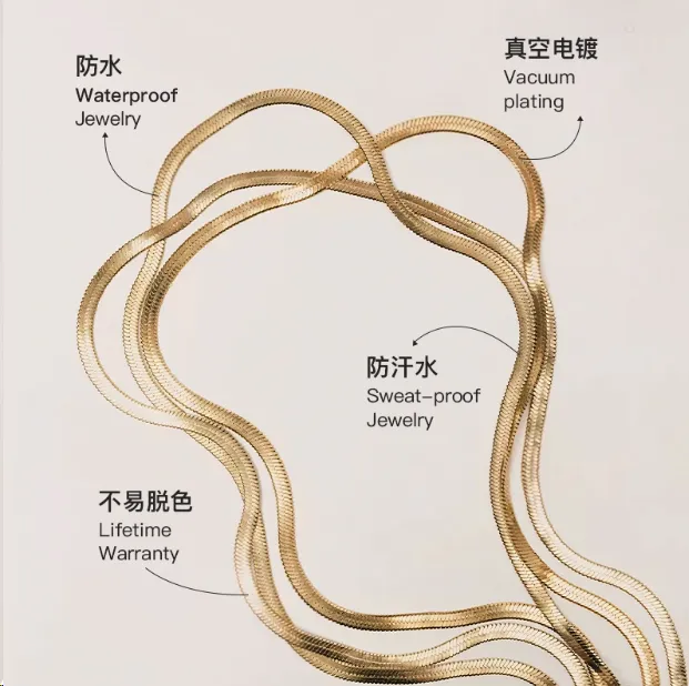 不锈钢项链 金色蛇骨项链男女潮美式ins冷淡风简约百搭情侣素链