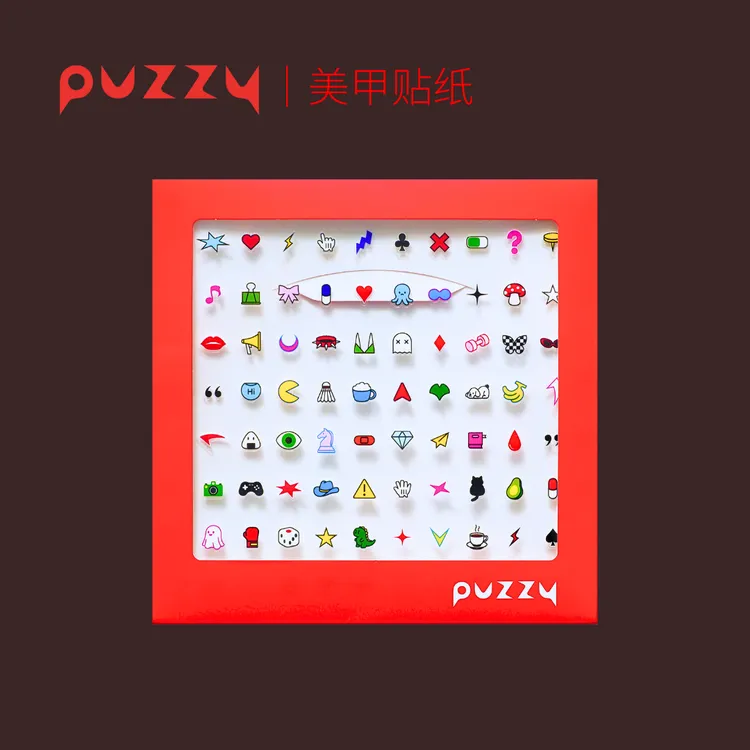 PuzzyPop创意美甲贴纸防水装饰时尚彩色指甲贴纸160贴/盒