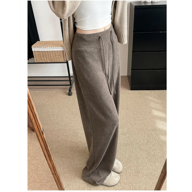 2025春秋爆款高腰显瘦糯米裤女时尚直筒裤小个子垂感新款阔腿裤女