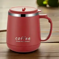 304不锈钢带盖杯子送勺咖啡杯马克杯z