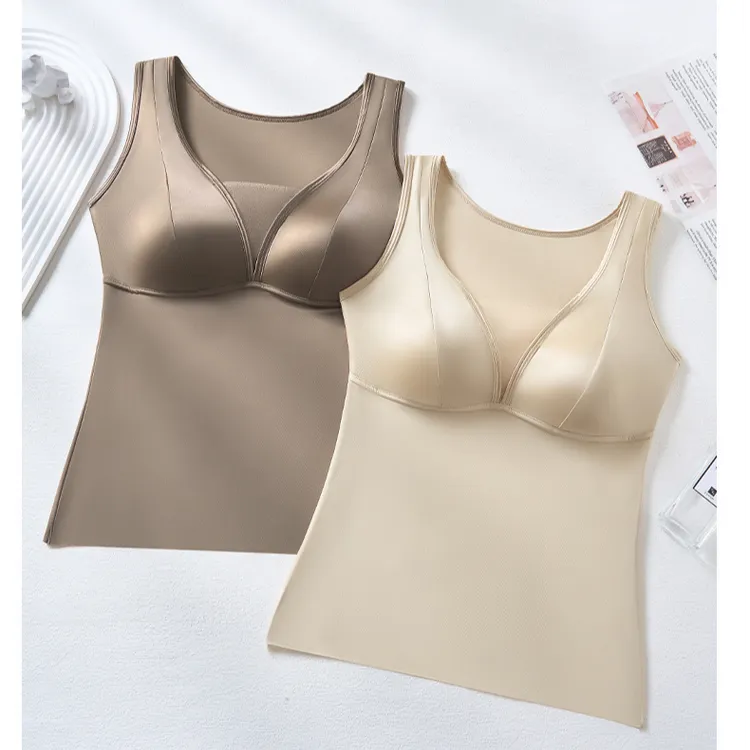 法式缎面高端透气无钢圈舒适无痕吊带背心美背内搭薄款性感女士