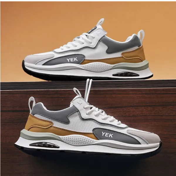 YEARCON/意尔康2025新款夏季透气网面男增高运动休闲鞋E52501144