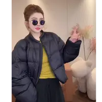 J13 泡芙圆领纯色保暖羽绒服外套 EJ1309