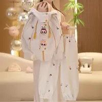 【QY专属】运动休闲套装春秋新款儿童连帽上衣秋季女孩洋气两件套