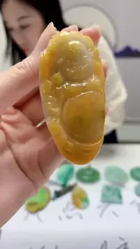 【闪购商品】定制翡翠未镶嵌4852zm-毛货挂件佛公87