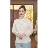 CJ【千鸟】秋冬长袖对襟常规款翻领中年衬衫精致韩风常规YY25090602